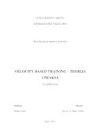 Velocity based training: teorija i praksa