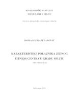 Karakteristike polaznika jednog fitness centra u gradu Splitu