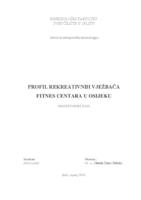 prikaz prve stranice dokumenta Profil rekreativnih vježbača fitnes centara u Osijeku