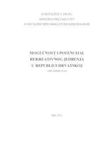 prikaz prve stranice dokumenta Mogućnost i potencijal rekreativnog jedrenja u Republici Hrvatskoj