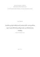 prikaz prve stranice dokumenta Analiza pripremljenosti juniorskih vaterpolista sport specifičnim poligonom; preliminarna studija