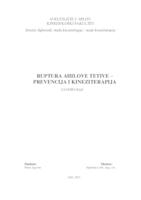 prikaz prve stranice dokumenta Ruptura ahilove tetive – prevencija i kineziterapija