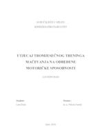 prikaz prve stranice dokumenta Utjecaj tromjesečnog treninga mačevanja na određene motoričke sposobnosti