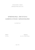 prikaz prve stranice dokumenta Sporterapija - društveno korisno učenje u kineziterapiji