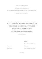 prikaz prve stranice dokumenta Razvoj mišićne mase i utjecaj na zdravlje osoba uključenih u individualne i grupne rekreativne programe