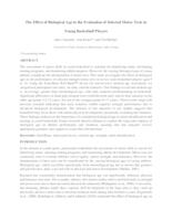 prikaz prve stranice dokumenta The Effect of Biological Age in the Evaluation of Selected Motor Tests in Young Basketball Players