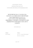 prikaz prve stranice dokumenta Konstrukcija i validacija testova za procjenu biotičkih motoričkih znanja za savladavanje prostora, prepreka, otpora i manipulacije objektima kod djece od 2 do 4 godine