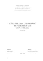 prikaz prve stranice dokumenta Kineziterapija anteriornog tilta zdjelice kod gimnastičarki