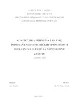 prikaz prve stranice dokumenta Kondicijska priprema i razvoj dominantnih motoričkih sposobnosti djelatnika službe za neposrednu zaštitu