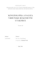 prikaz prve stranice dokumenta Kineziološka analiza vrhunske rukometne utakmice