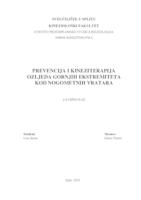 prikaz prve stranice dokumenta Prevencija i kineziterapija ozljeda gornjih ekstremiteta kod nogometnih vratara
