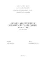 prikaz prve stranice dokumenta Primjena kineziterapije u rehabilitaciji uslijed ozljede meniskusa