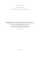 prikaz prve stranice dokumenta Doprinos pojedinih disciplina na ukupni rezultat u atletskom višeboju