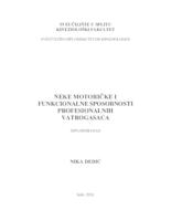 prikaz prve stranice dokumenta Neke motoričke i funkcionalne sposobnosti profesionalnih vatrogasaca