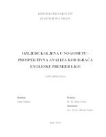 prikaz prve stranice dokumenta Ozljede koljena u nogometu - prospektivna analiza kod igrača engleske Premier lige