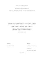 prikaz prve stranice dokumenta Procjena opterećenja mladih nogometaša u igrama u skraćenom prostoru