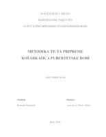 prikaz prve stranice dokumenta Metodika TE-TA [tehničko-taktičke] pripreme košarkašica pubertetske dobi