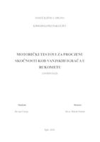 prikaz prve stranice dokumenta Motorički testovi za procjenu skočnosti kod vanjskih igrača u rukometu