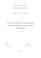 prikaz prve stranice dokumenta Utjecaj treninga maksimalne jakosti i eksplozivne snage u biciklizmu