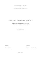 prikaz prve stranice dokumenta Najčešće ozljede u tenisu i njihova prevencija