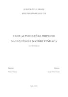 prikaz prve stranice dokumenta Utjecaj psihološke pripreme na uspješnost izvedbe tenisača