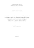 prikaz prve stranice dokumenta Game-Related Statistics: Comparing and Predicting Winners and Losers in Handball and Beach Handball