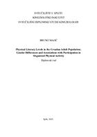 prikaz prve stranice dokumenta Physical Literacy Levels in the Croatian Adult Population; Gender Differences and Associations with Participation in Organized Physical Activity