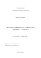 prikaz prve stranice dokumenta Morfološki i biomotorički prediktori agilnosti u pubertetu