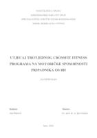 prikaz prve stranice dokumenta Utjecaj trotjednog crossfit fitness programa na motoričke sposobnosti pripadnika OS RH