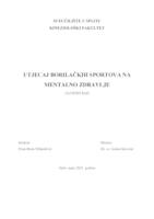 prikaz prve stranice dokumenta Utjecaj borilačkih sportova na mentalno zdravlje