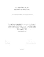 prikaz prve stranice dokumenta Ekonomski i društveno korisni učinci organizacije sportskih događanja