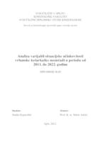 prikaz prve stranice dokumenta Analiza varijabli situacijske učinkovitosti vrhunske košarkaške momčadi u periodu od 2011. do 2022. godine